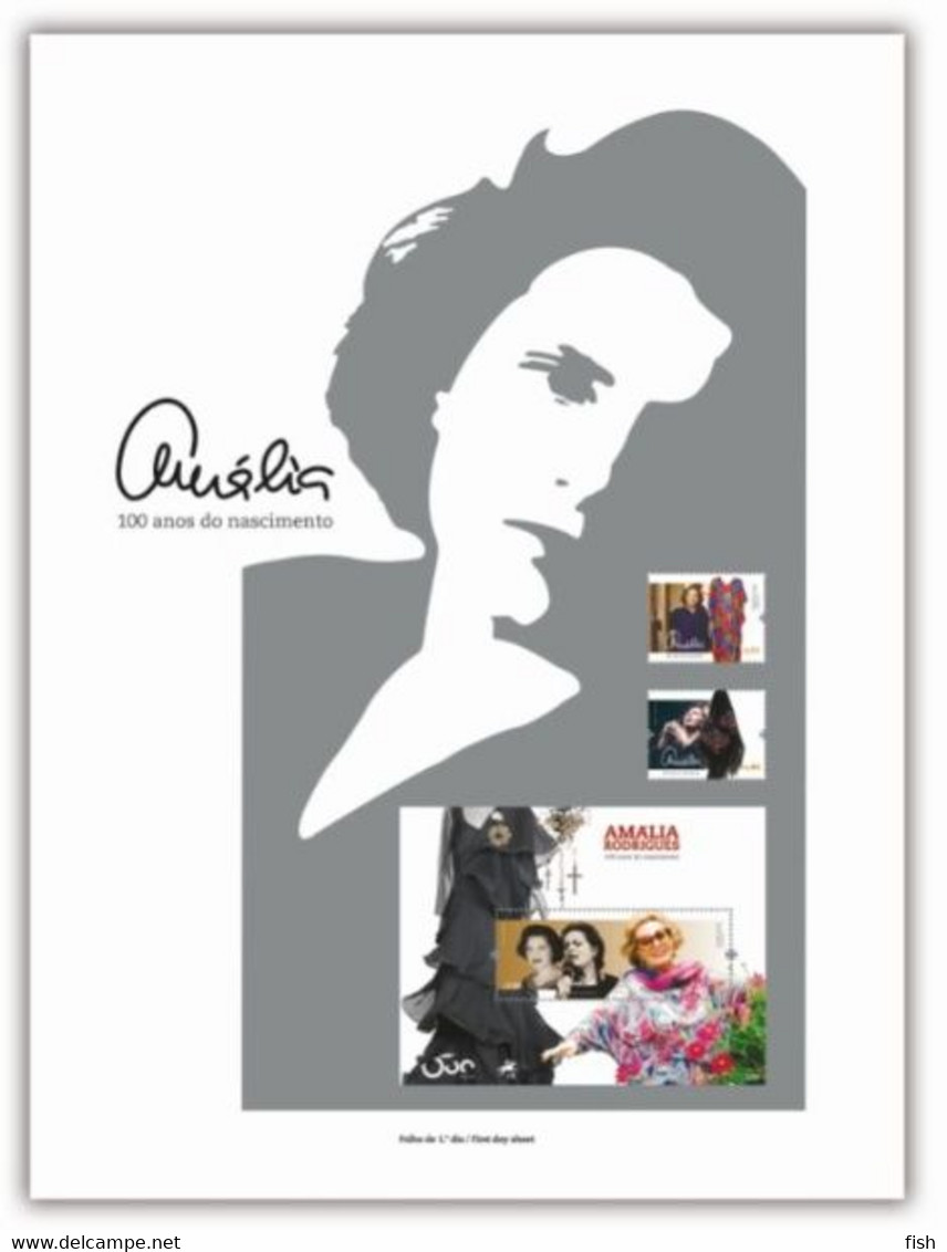 Portugal ** & Collector's Sheet, Special Edition Fado, 100 Years Of Amália 2020 (86229) - Hojas Completas