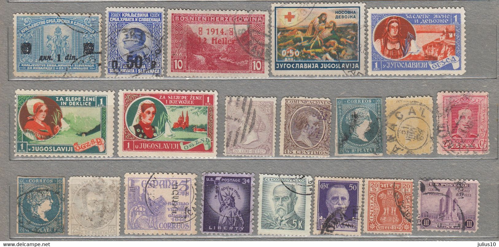 World Monde Welt  Old Stamps Lot 3 Scans #25132 - Lots & Kiloware (mixtures) - Max. 999 Stamps