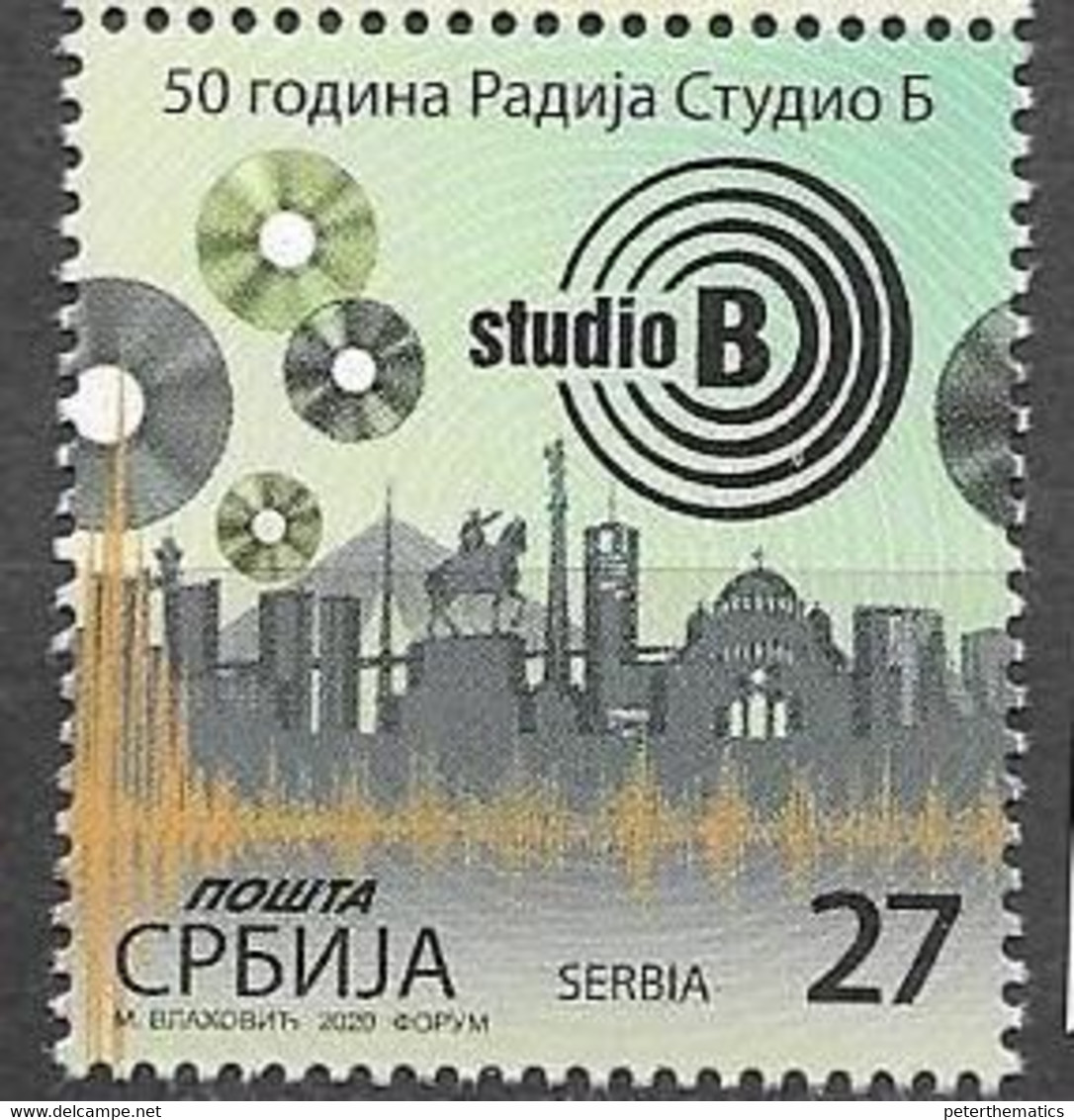 SERBIA, 2020,  MNH,RADIO, CHURCHES, MOUNTAINS, STATUES, 1v - Non Classés