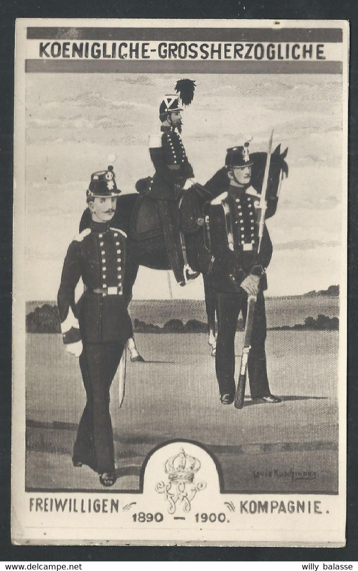 +++ CPA - Militaria - "Koenigliche - Grossherzogliche - 1890 - 1900 - Militaire - Soldat - Uniforme - Illustrateur // - Uniformes