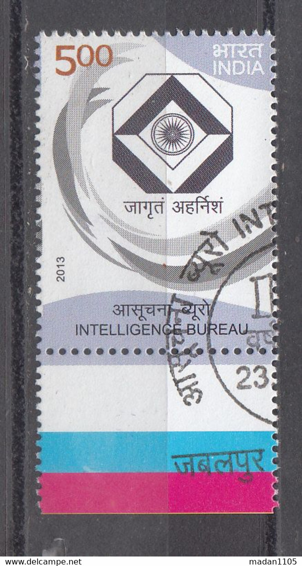 INDIA 2013, FIRST DAY CANCELLED,  Intelligence Bureau, Agency, 1 V - Gebraucht