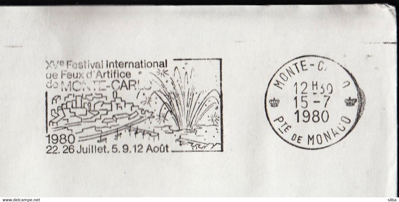 Monaco 1980 Monte-Carlo / Festival International De Feux D'Artifice, International Fireworks Festival / Machine Stamp - Máquinas Franqueo (EMA)