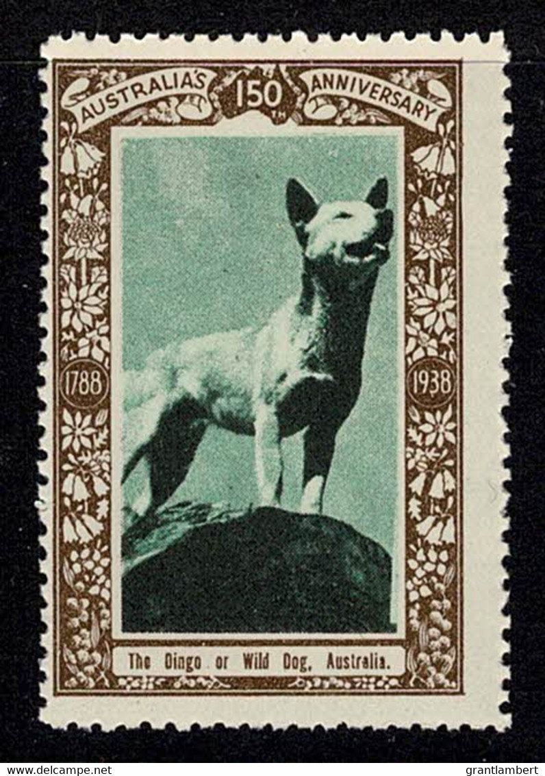 Australia 1938 The Dingo Or Wild Dog - NSW 150th Anniversary Cinderella MNH - Cinderellas