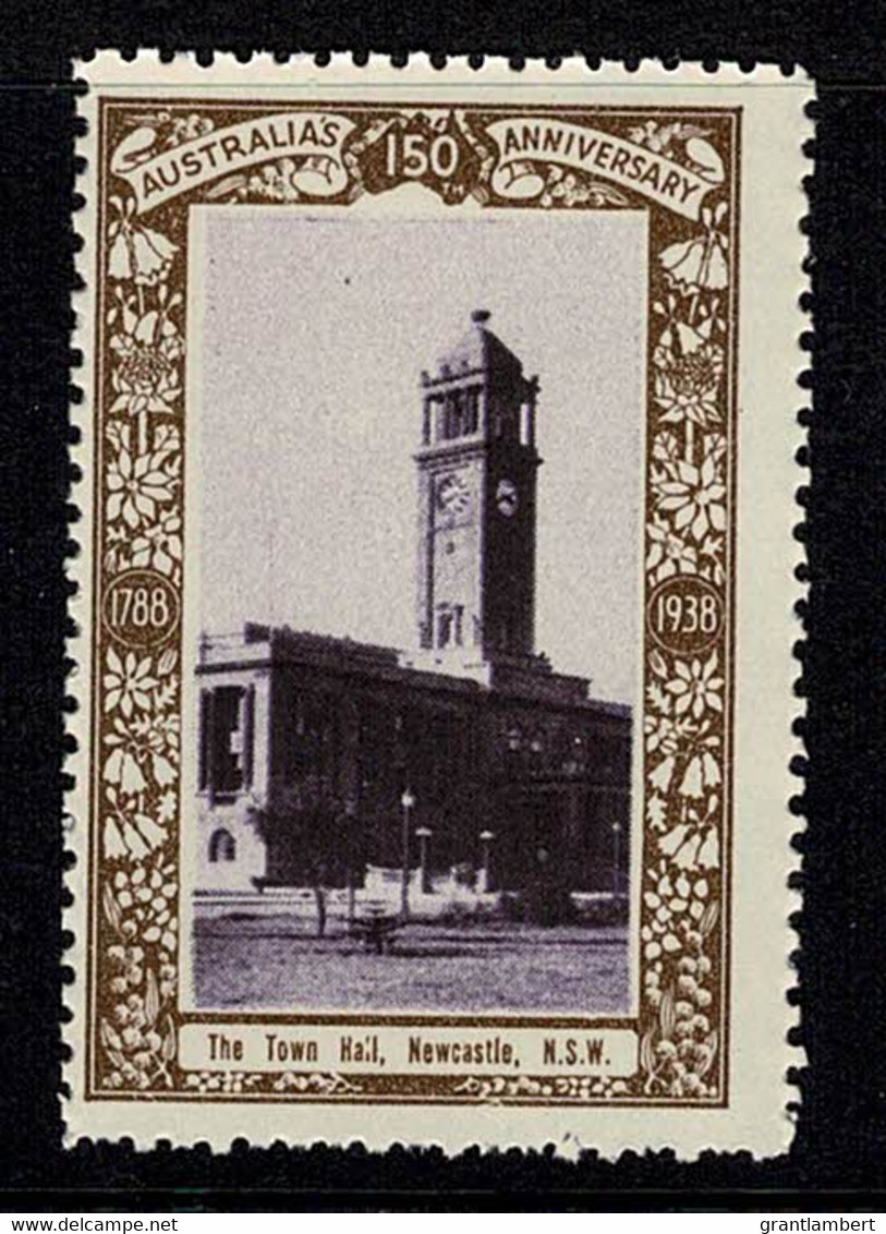 Australia 1938 The Town Hall, Newcastle, NSW - NSW 150th Anniversary Cinderella MNH - Werbemarken, Vignetten