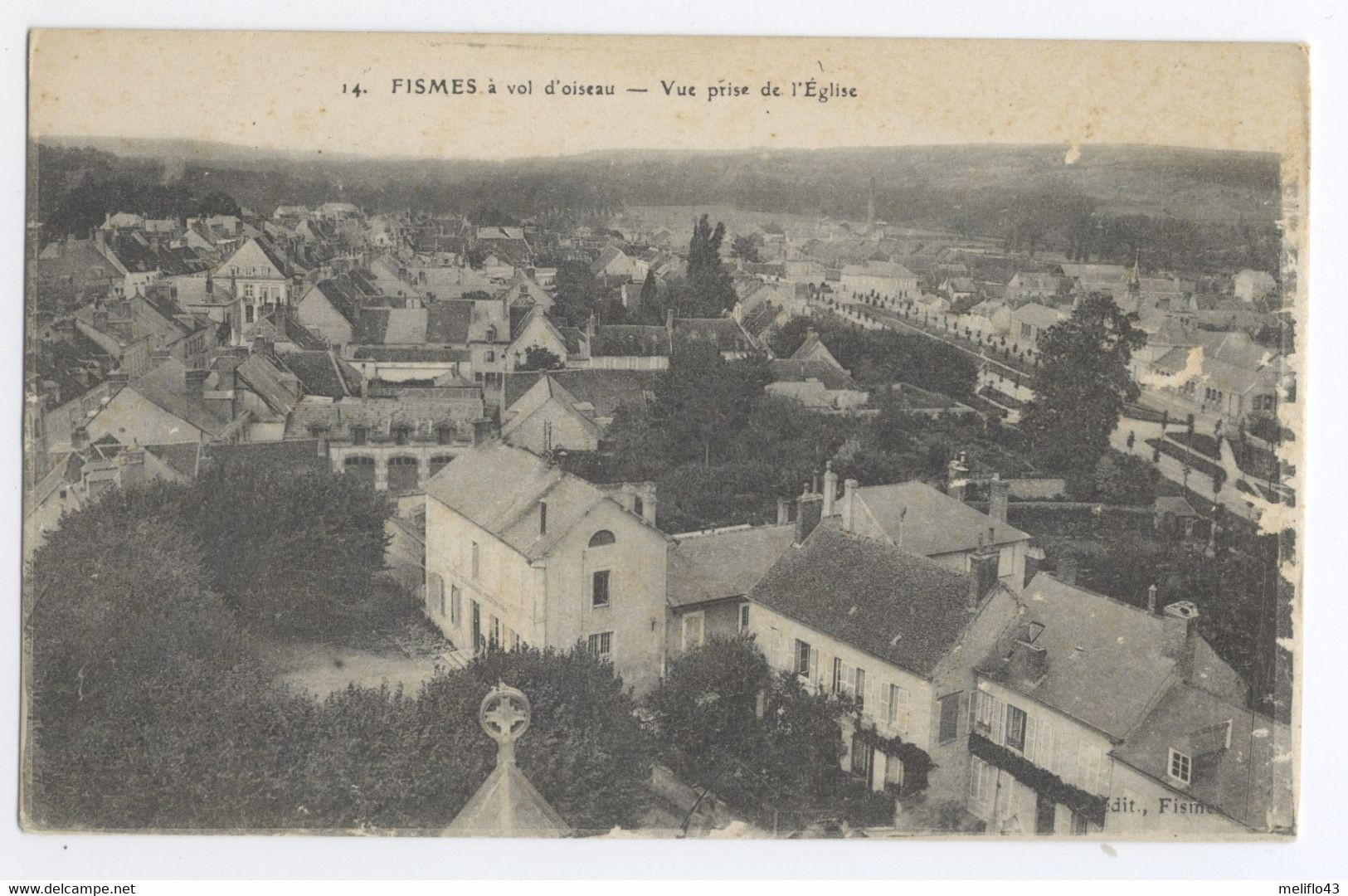 51/CPA - Fismes à Vol D'oiseau - Vue Prise De L'église - Fismes