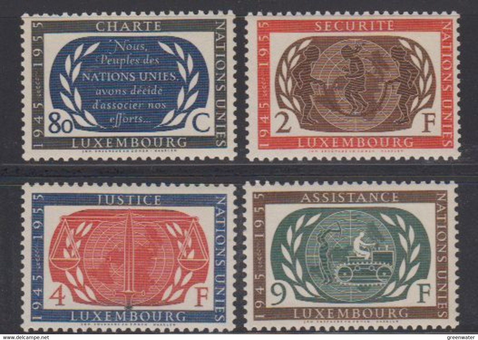 Luxemburg 1955 United Nations 4v ** Mnh (50112) - Unused Stamps