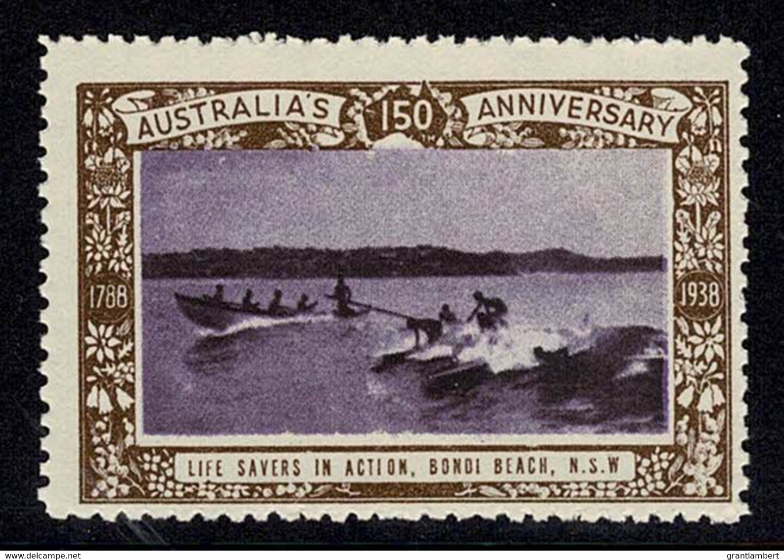 Australia 1938 Life Savers, Bondi Beach - NSW 150th Anniversary Cinderella MNH - Werbemarken, Vignetten
