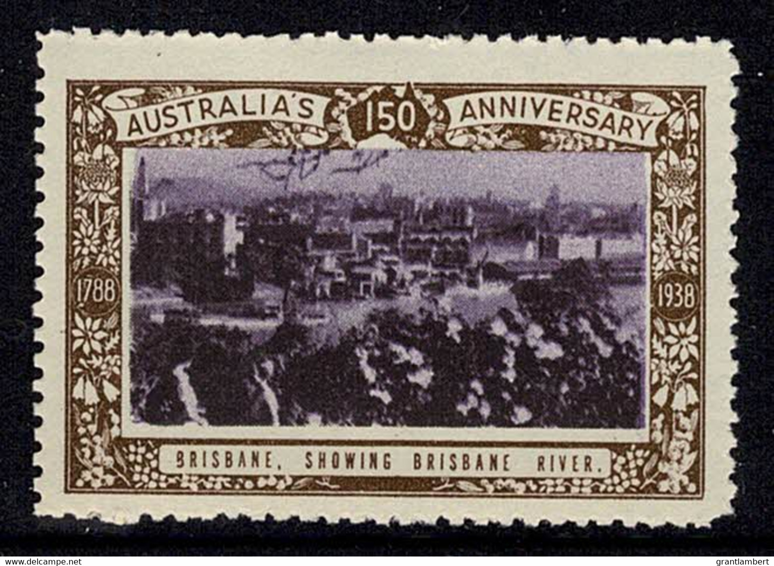 Australia 1938  Brisbane With Brisbane River - NSW 150th Anniversary Cinderella MNH - Cinderelas