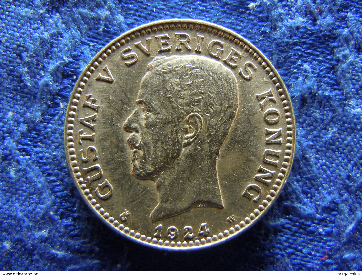 SWEDEN 1 KRONA 1924, KM786.2 Scratched - Suecia