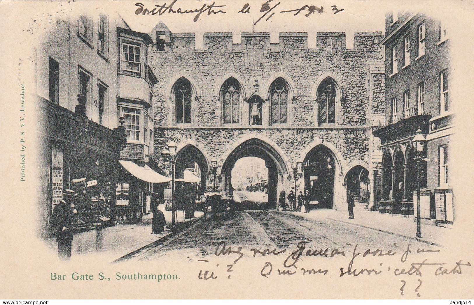 1903 - Bar  Gate S. , Southampton  -  Scan Recto- Verso - Southampton