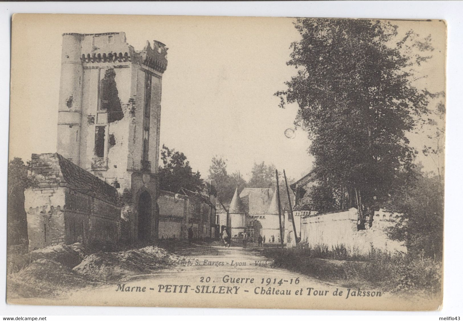 51/CPA - Petit Sillery - Chateau Et Tour Jacksson (Grande Guerre - Militaria) - Sillery