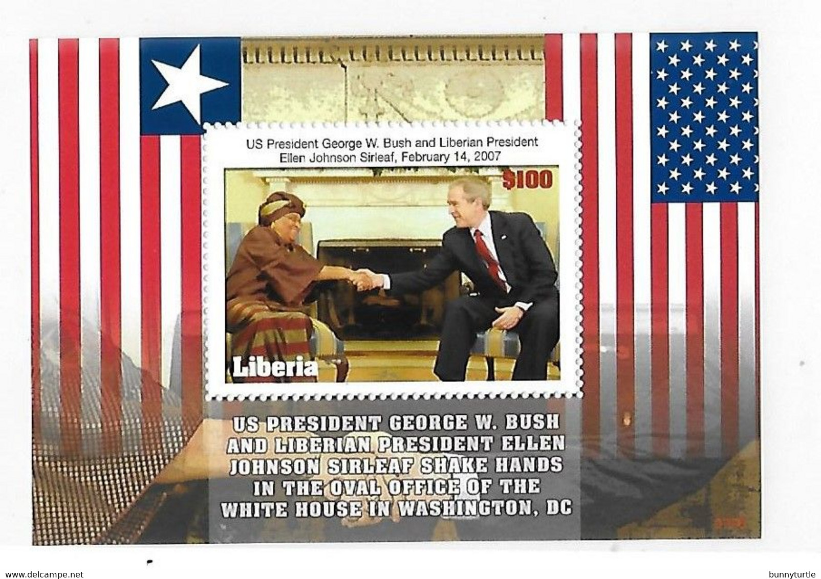 Liberia 2007 Liberia President George W. Bush And Ellen Johnson Sirleaf S/S MNH - Liberia