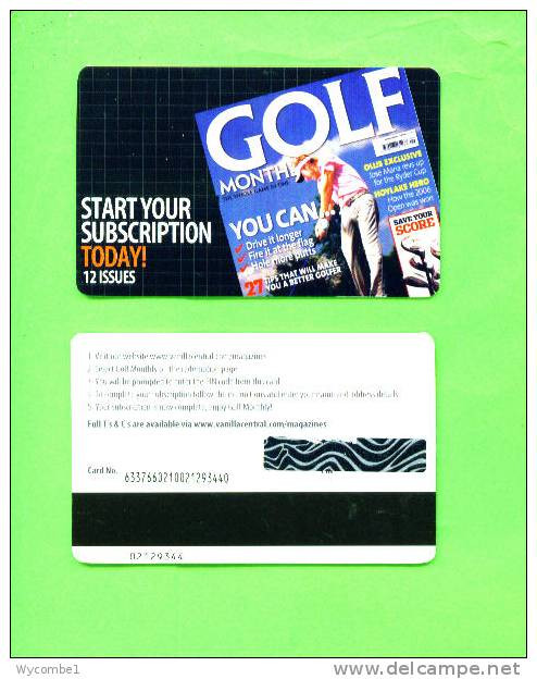 UK - Magnetic Gift Card/Golf Monthly - Other & Unclassified