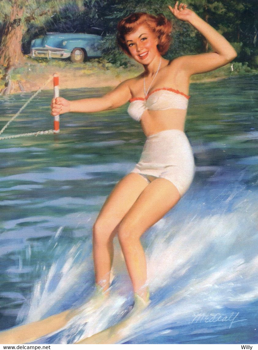 PU 584 ,  Bill MEDCALF , Classic Pin Ups , CPM   10x15 , New - Pin-Ups