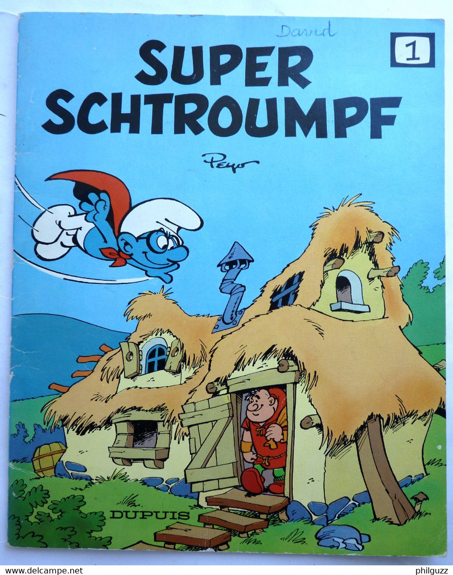 LES SCHTROUMPFS - LIVRE SUPER SCHTROUMPF 1 DUPUIS - 1983 - Schtroumpfs, Les - Los Pitufos