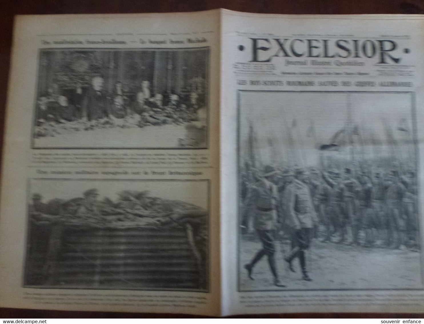 Journal Excelsior 23 Janvier 1917 2261 Boy Scouts Evians Les Bains Ireneu Machado  WW1 Guerre - Autres & Non Classés