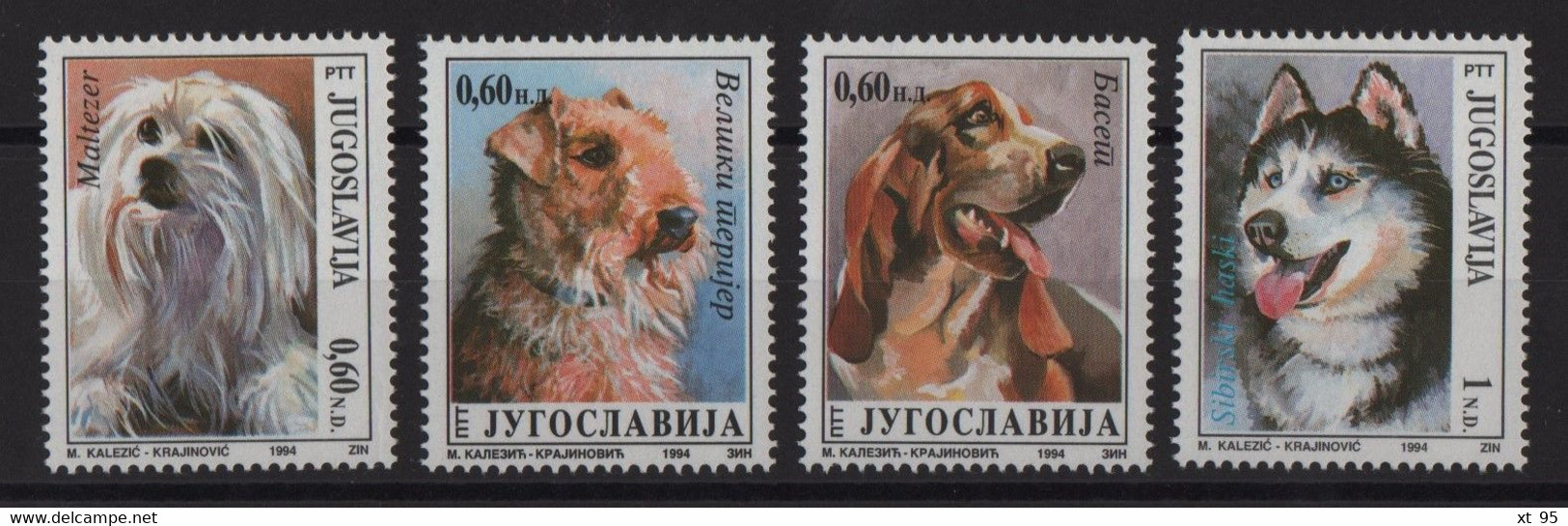 Yougoslavie - N°2522 à 2525 - Faune - Chiens - Cote 6€ - * Neufs Avec Trace De Charniere - Unused Stamps