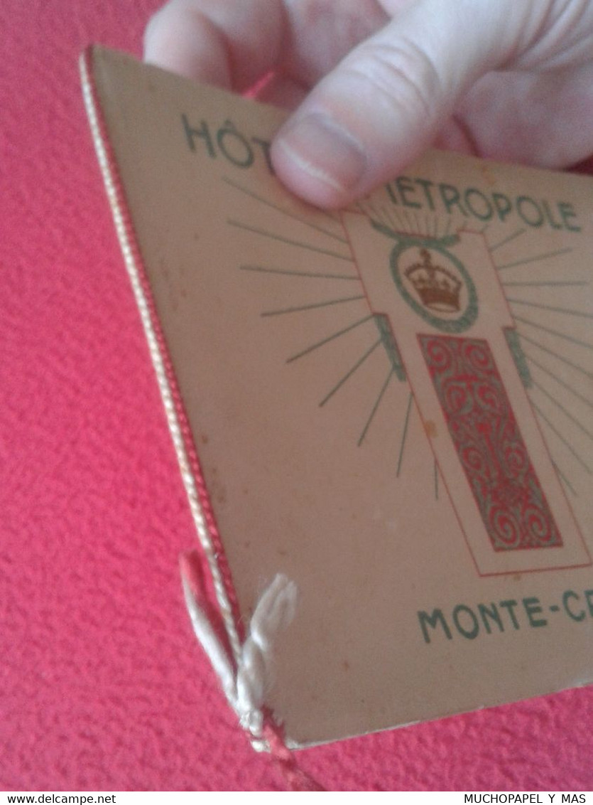 ANTIGUO FOLLETO CATÁLOGO TURÍSTICO VARIAS HOJAS, CUADERNO, GUÍA O SIMILAR HÔTEL MÉTROPOLE MONTE-CARLO MÓNACO. TOURISME.. - Viaggi