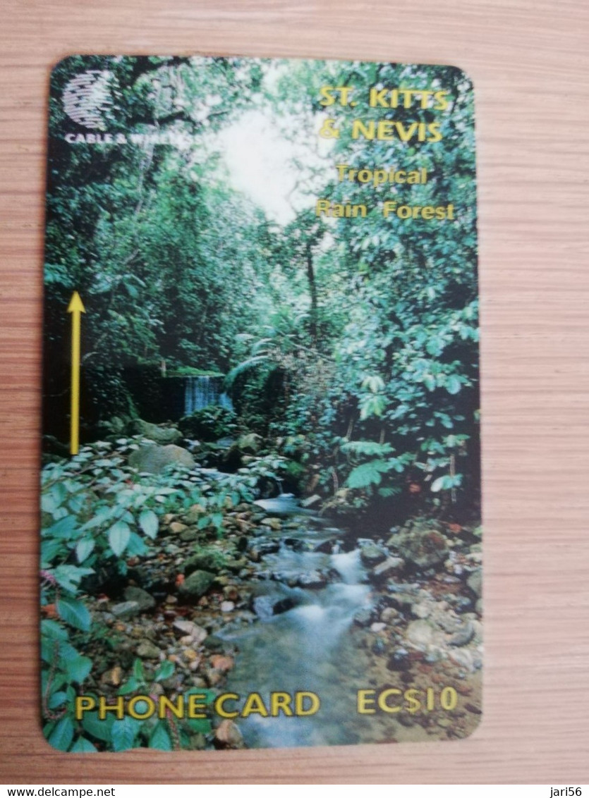 ST KITTS & NEVIS  GPT CARD $10,-  262CSKA  NO STK-262A  TROPICAL RAIN FOREST  Fine Used Card  **3245** - Saint Kitts & Nevis