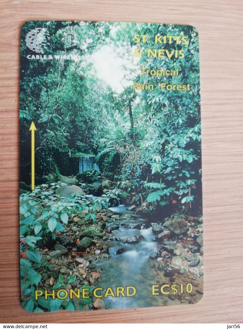 ST KITTS & NEVIS  GPT CARD $10,-  283CSKA  NO STK-283A  TROPICAL RAIN FOREST  Fine Used Card  **3246** - St. Kitts & Nevis