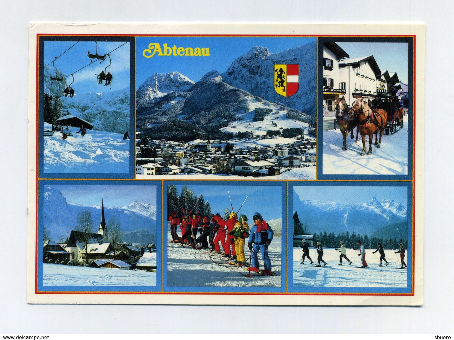 CP Autrichienne Multivues Utilisée. Abtenau, Land Salzburg. Sports D'hiver, Ski. Österreich, Austria, Austrija, Autriche - Abtenau