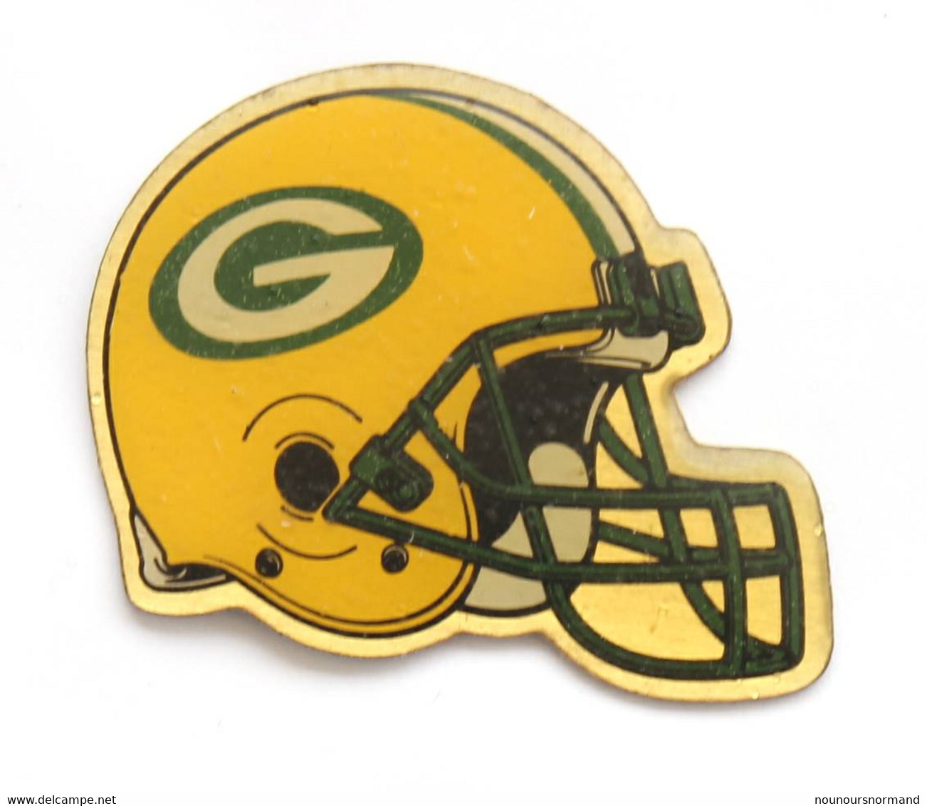 Pin's Casque Football Américain Jaune - Equipe Des GREEN BAY PACKERS - J671 - Altri & Non Classificati