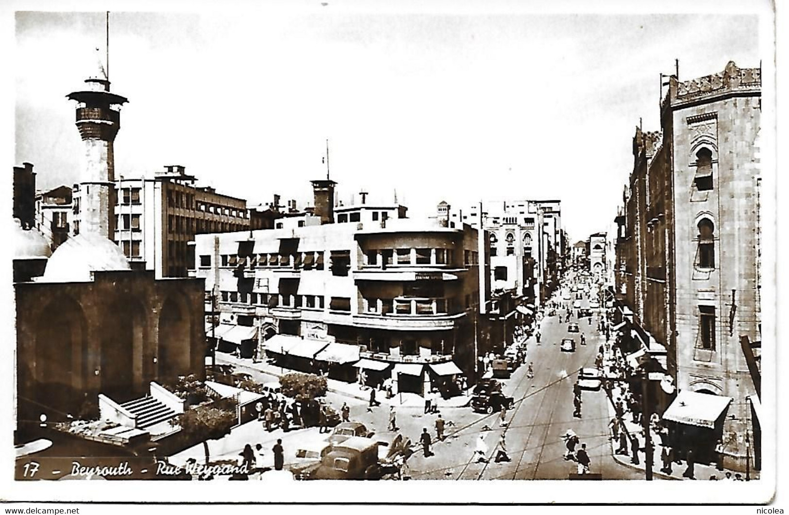 LIBAN - BEYROUTH - RUE WEYGAND - BELLE ANIMATION - ANNEES 50/60 - PHOTO SPORT BAB EDRISS SOUK SEYOUR - Lebanon