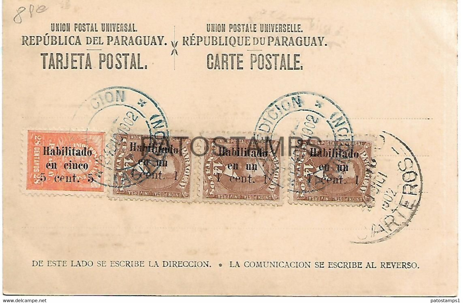 143007 PARAGUAY SAN BERNARDINO CHALET MARIA YEAR 1902 POSTAL POSTCARD - Paraguay