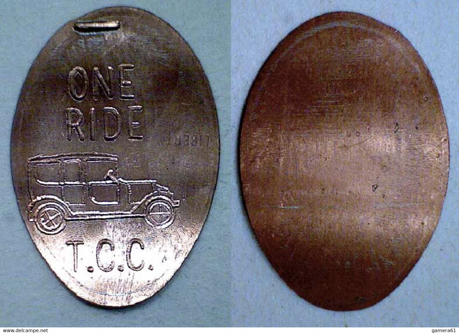 03336 GETTONE TOKEN JETON FICHA ELONGATED ONE RIDE T.C.C. - Elongated Coins