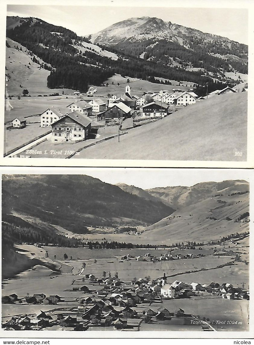 AUTRICHE - TANNHEIM - ZOBLEN - VUES PANORAMIQUES  - 1950/60  - BON  ETAT - Tannheim