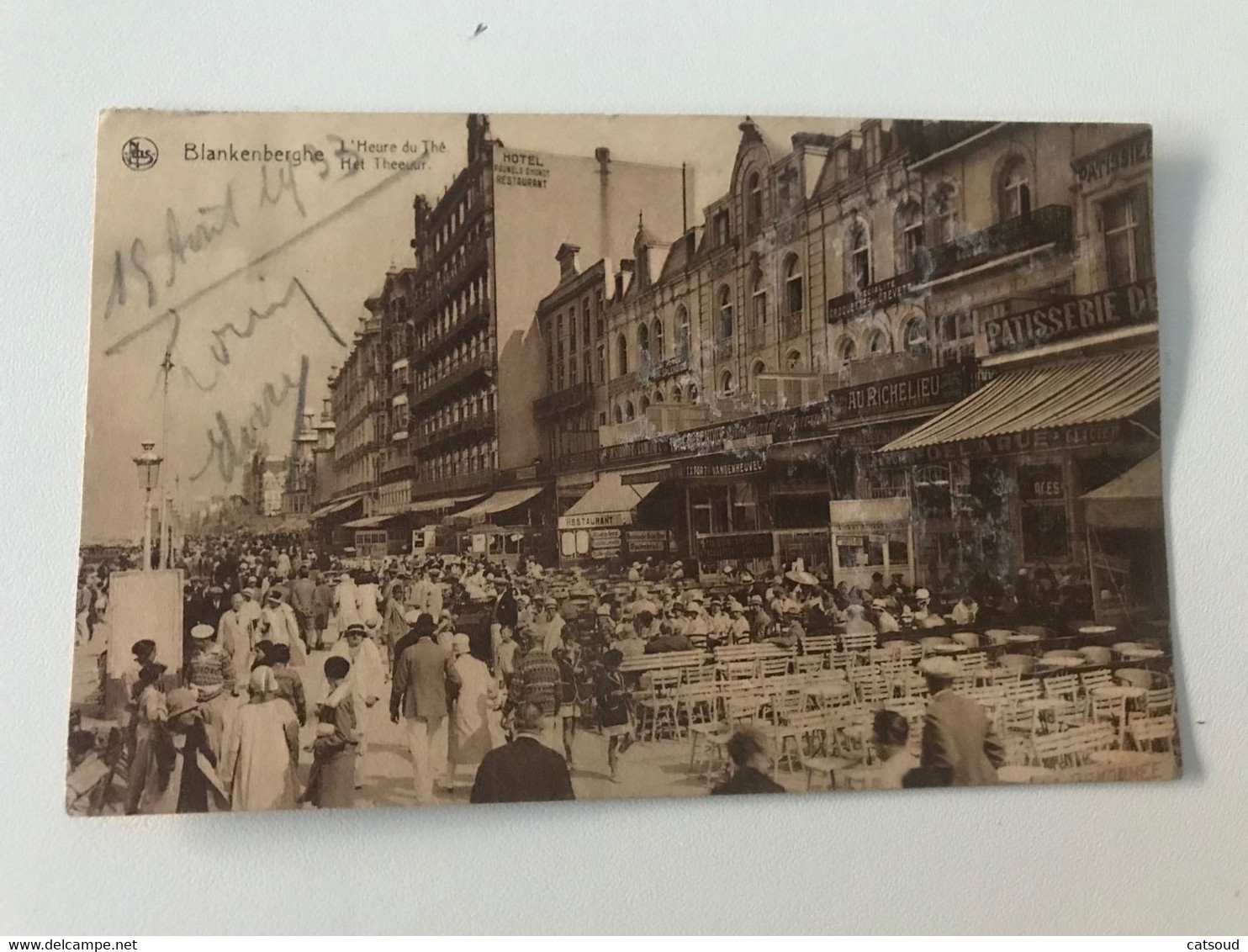 Carte Postale Ancienne (1933)  BLANKENBERGHE L'Heure Du Thé - Het Theeur - Blankenberge