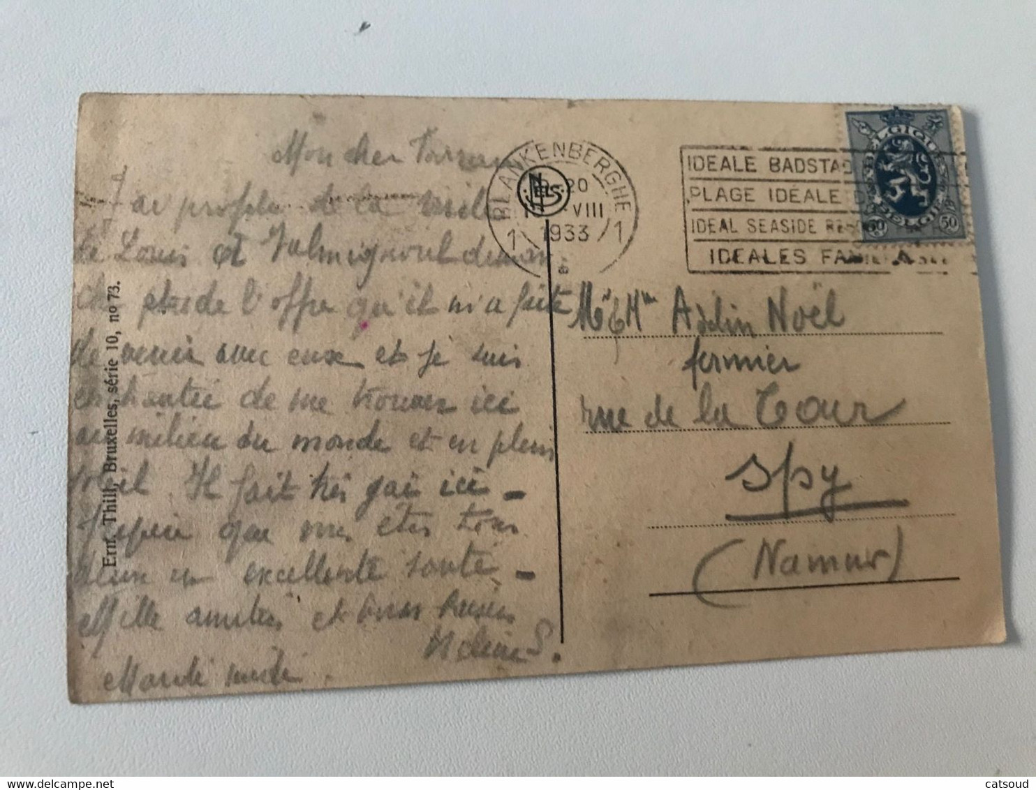 Carte Postale Ancienne (1933)  BLANKENBERGHE L'Heure Du Thé - Het Theeur - Blankenberge