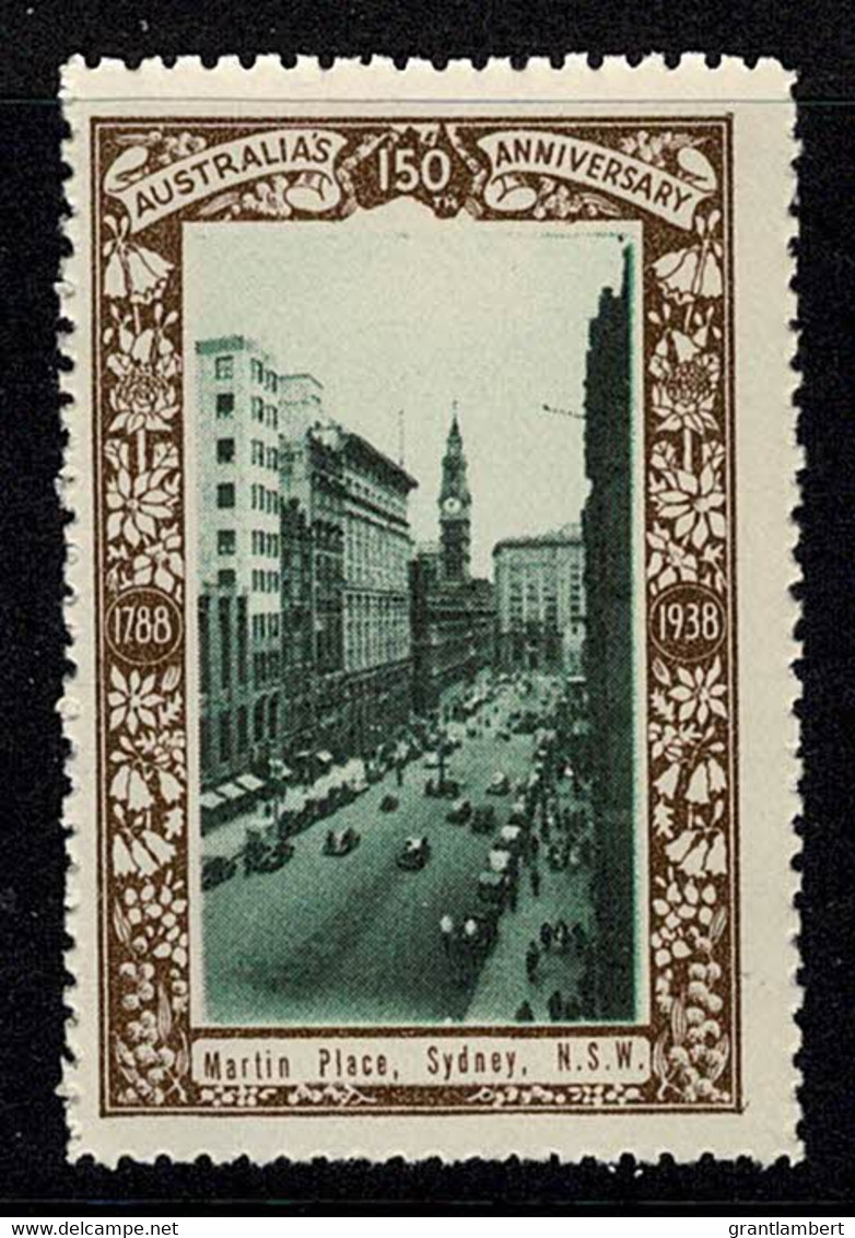 Australia 1938 Martin Place, Sydney - NSW 150th Anniversary Cinderella MNH - Cinderella