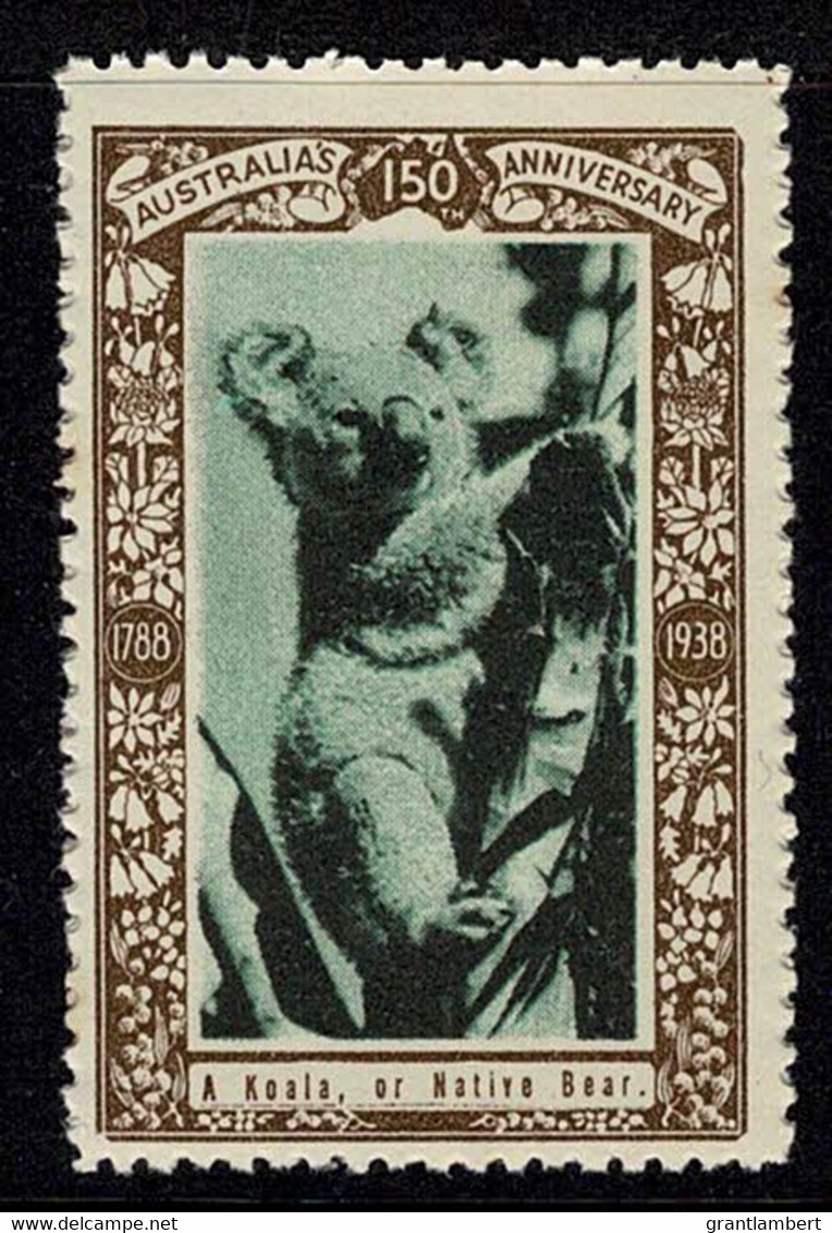 Australia 1938 A Koala Or Native Bear - NSW 150th Anniversary Cinderella MNH - Cinderella