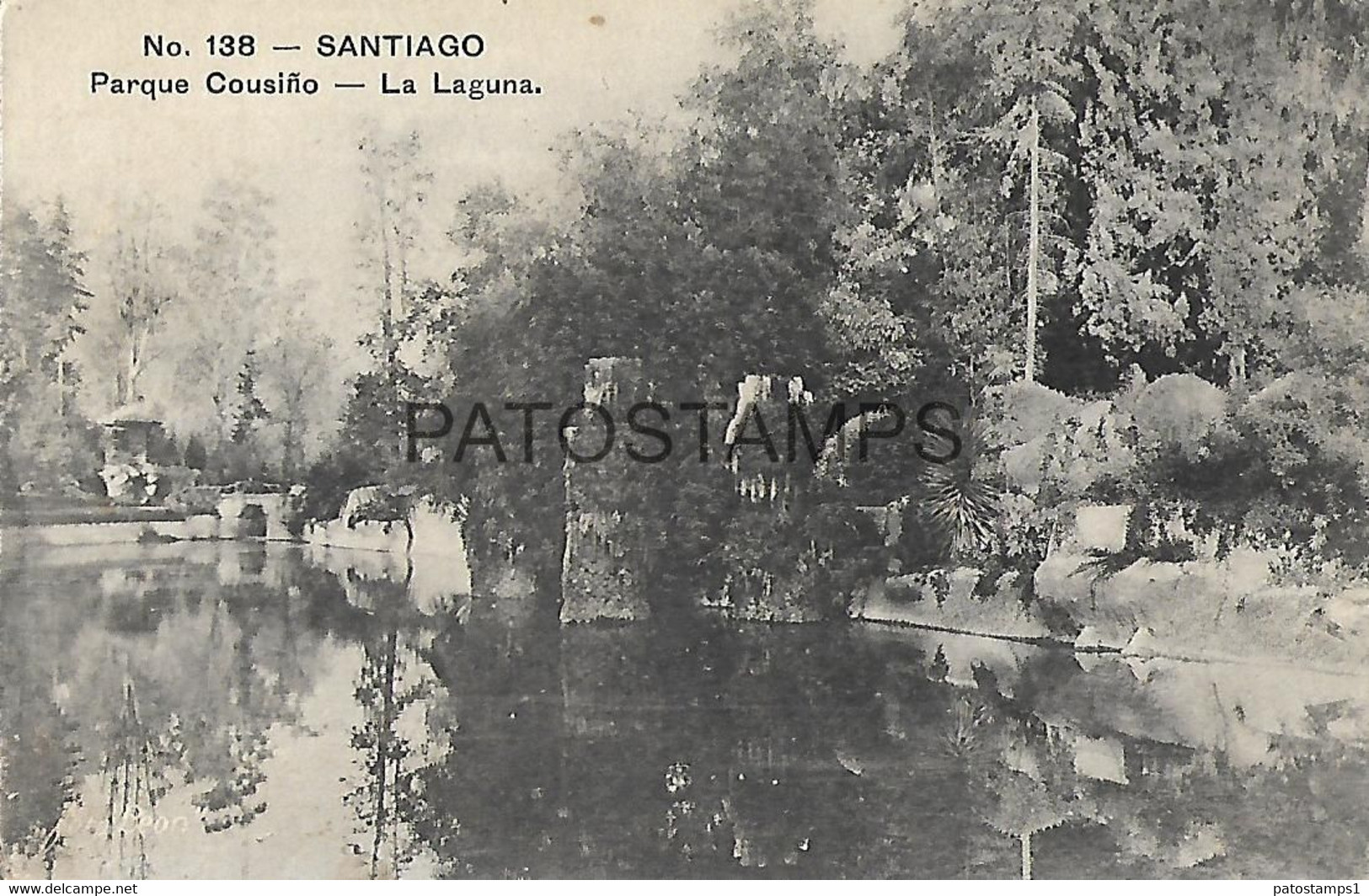 143113 CHILE SANTIAGO PARQUE COUSIÑO LA LAGUNA POSTAL POSTCARD - Chili