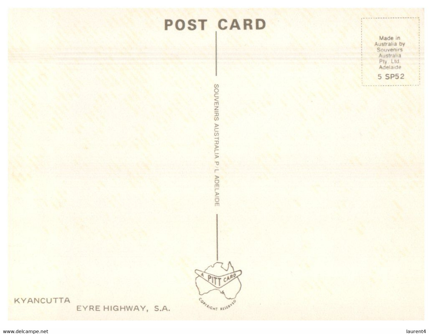 (P 3) Australia - SA - Kyancutta (Eyre Highway) (5SP52) - Otros & Sin Clasificación