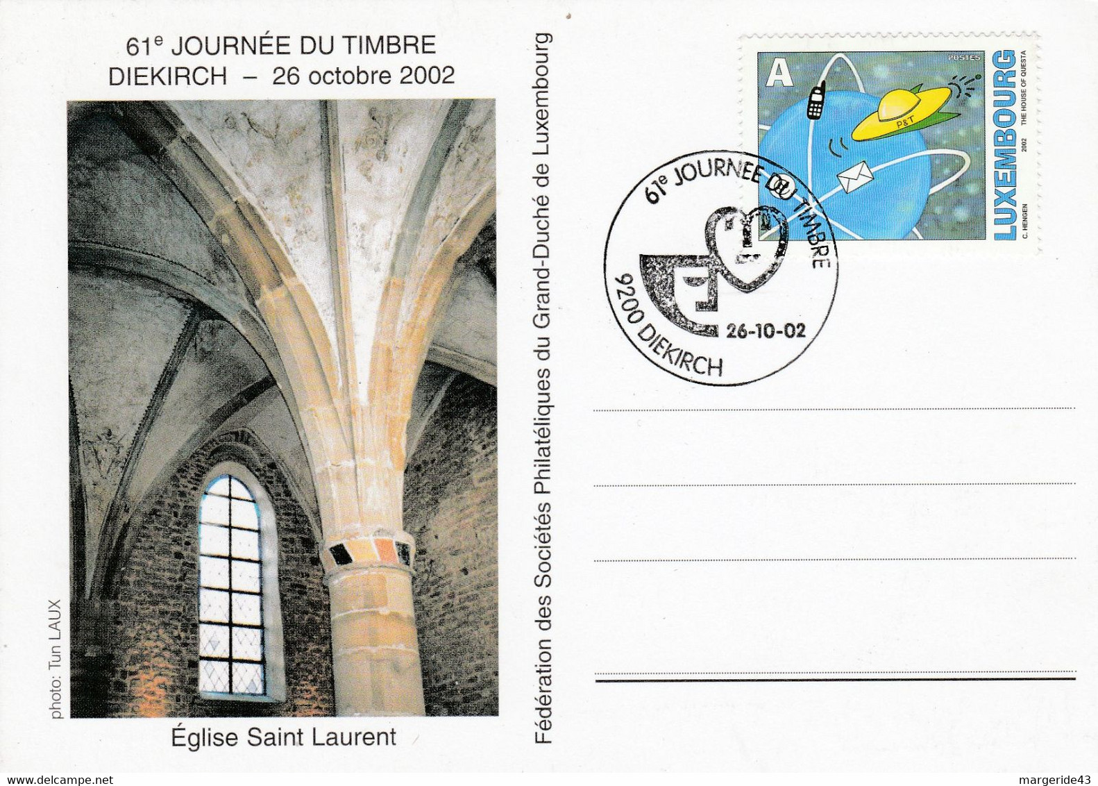 LUXEMBOURG 61 EME JOURNEE DU TIMBRE à DIEKIRCH 2002 - Maschinenstempel (EMA)