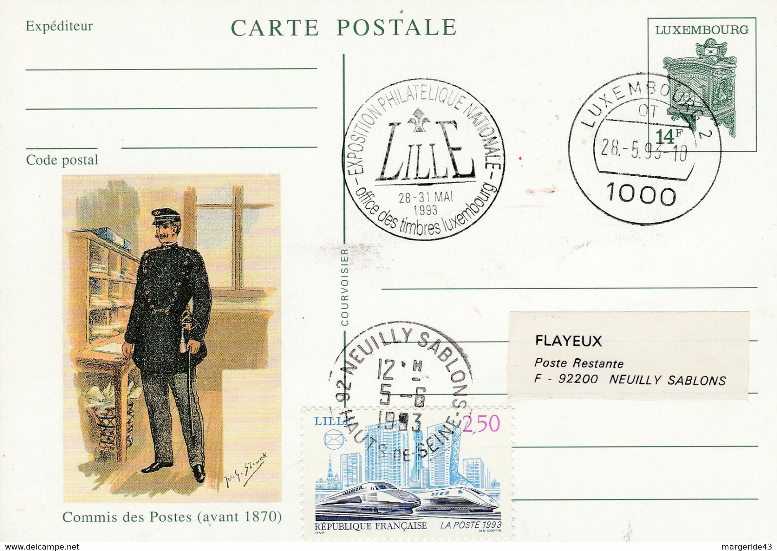 LUXEMBOURG PRESENT A L'EXPO PHILA NATIONALE DE LILLE 1993 - Maschinenstempel (EMA)