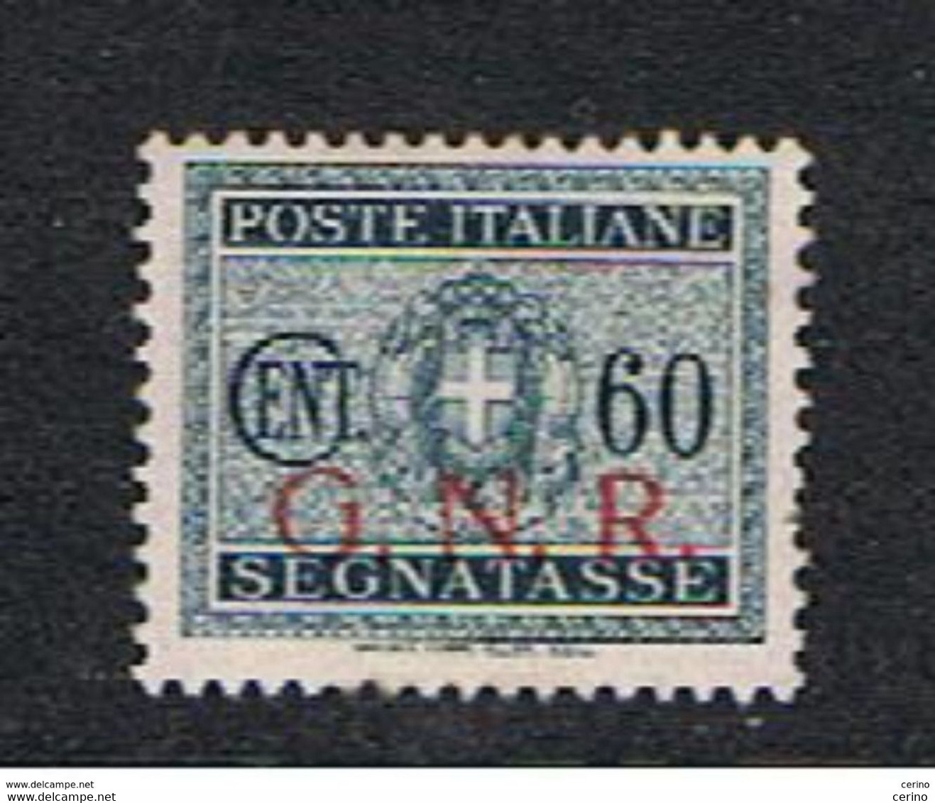 R.S.I.:  1944  TASSE  -  60 C. ARDESIA  N. -  SASS. 54 - Taxe