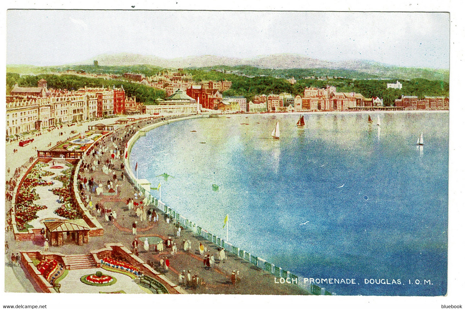 Ref 1398 - Art Colour Postcard - Loch Promenade - Douglas Isle Of Man - Isla De Man