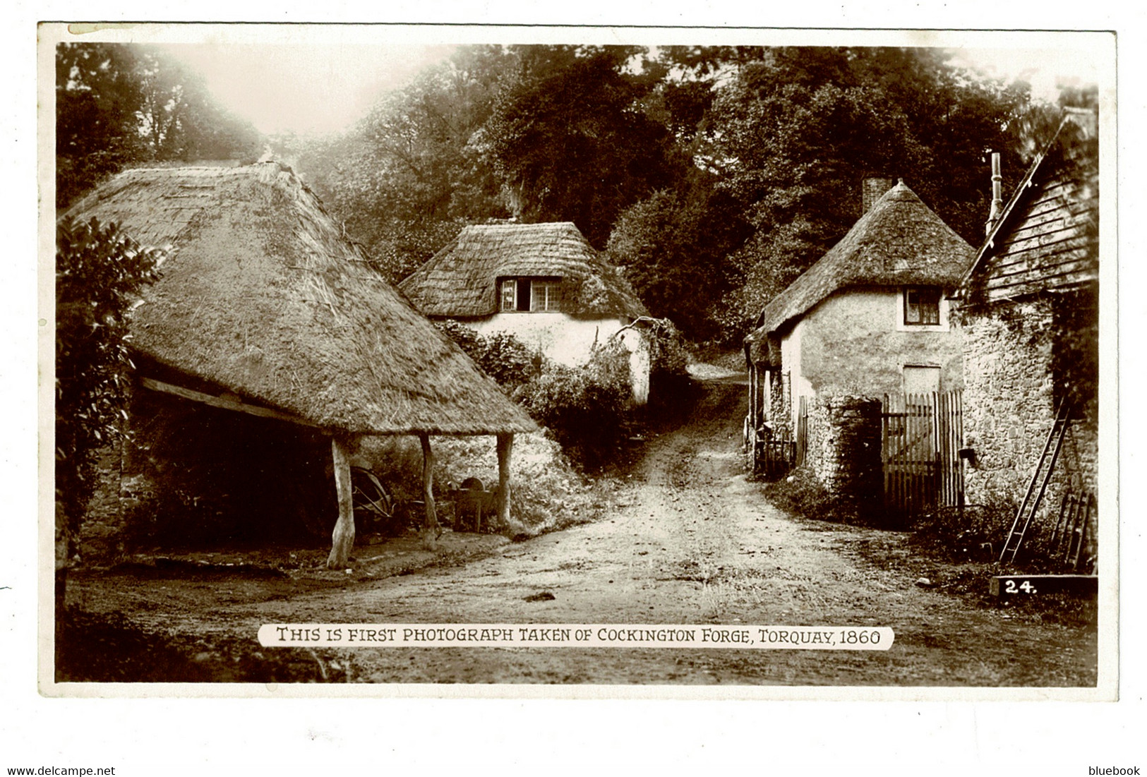 Ref 1399  - Photo Postcard - Cockington Forge Torquay Devon In 1860 - Used In 1954 - Torquay