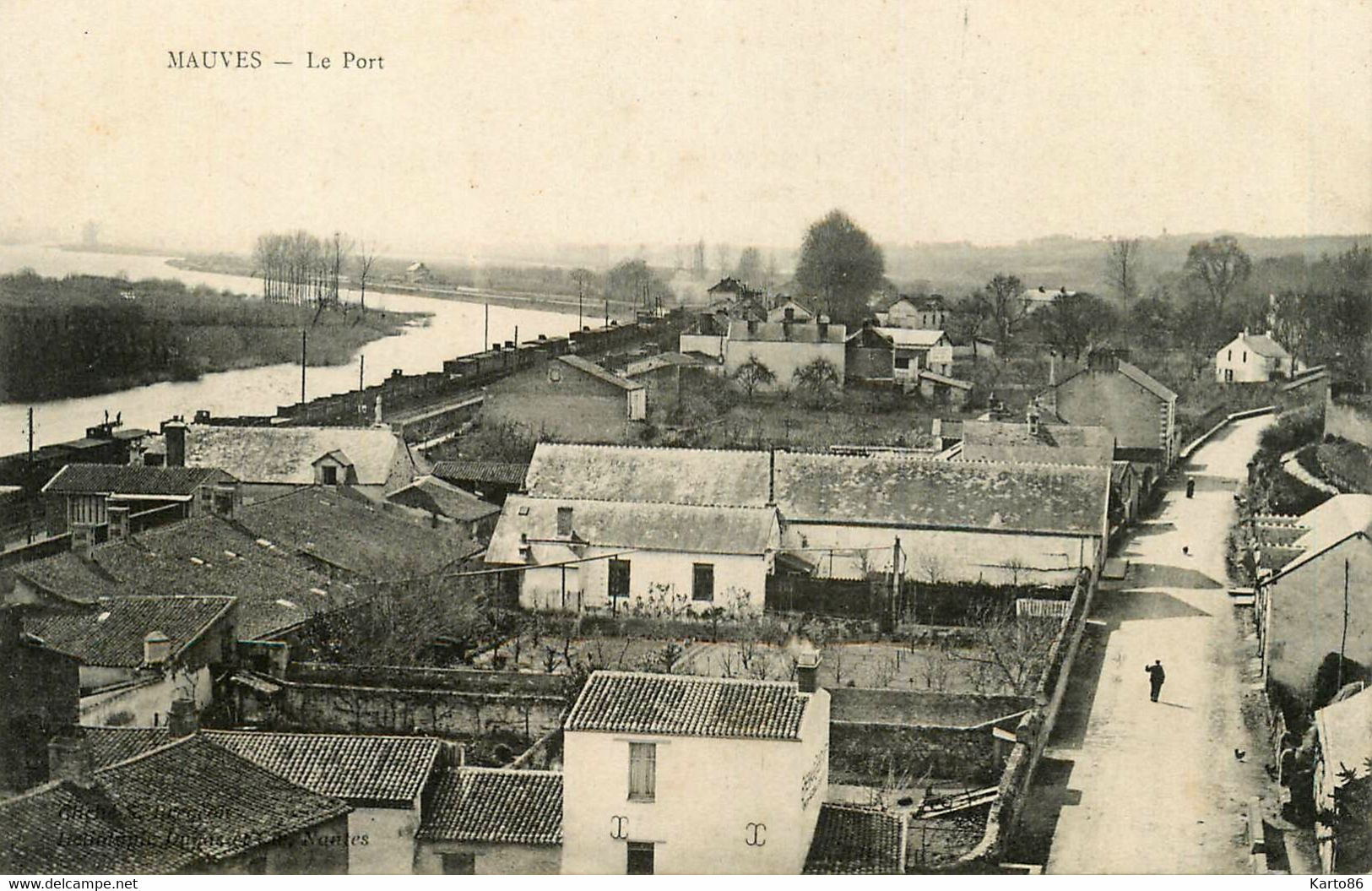 Mauves Sur Loire * Le Port * Passage Train  , Ligne Chemin De Fer - Mauves-sur-Loire