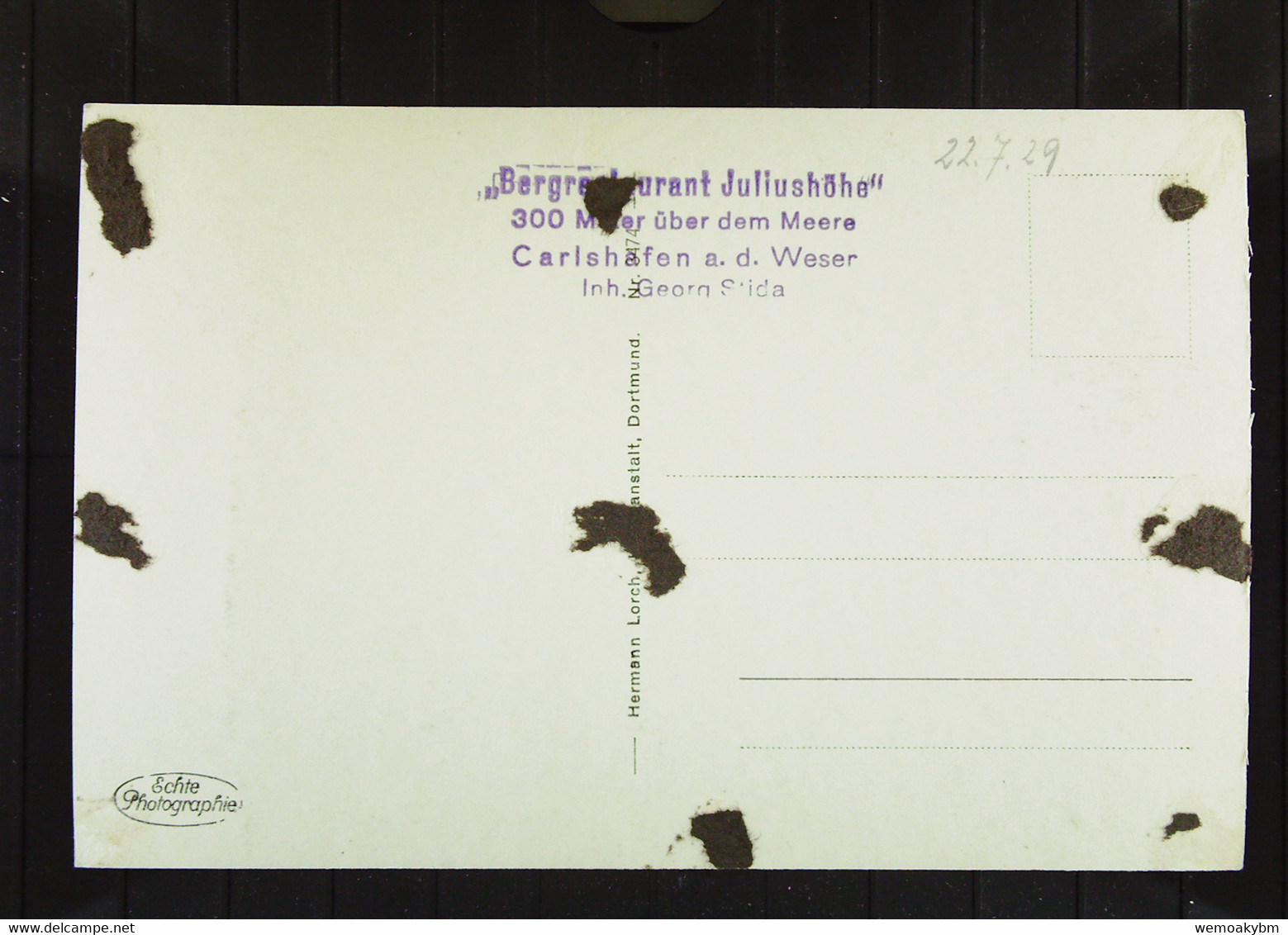 Ansichtskarte Von Carlshafen (Bad Karlshafen) Mit Krukenburg An Der Weser Um 1929 Mit Stpl "Bergrestaurant Juliushöhe" - Bad Karlshafen