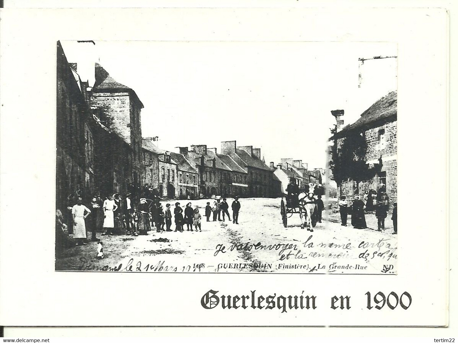 ( GUERLESQUIN )( 29 FINISTERE )  EN 1900 - Guerlesquin