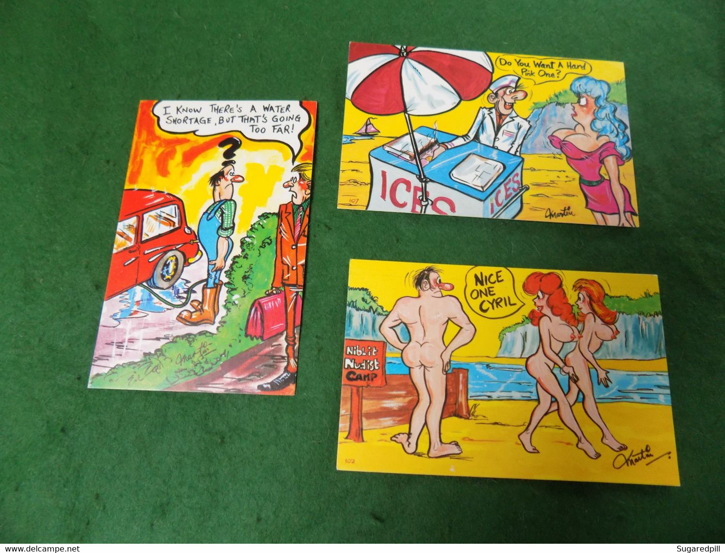 SEASIDE HUMOUR: X3 Car Ice Cream & Nudist Martin Cameo - Humor