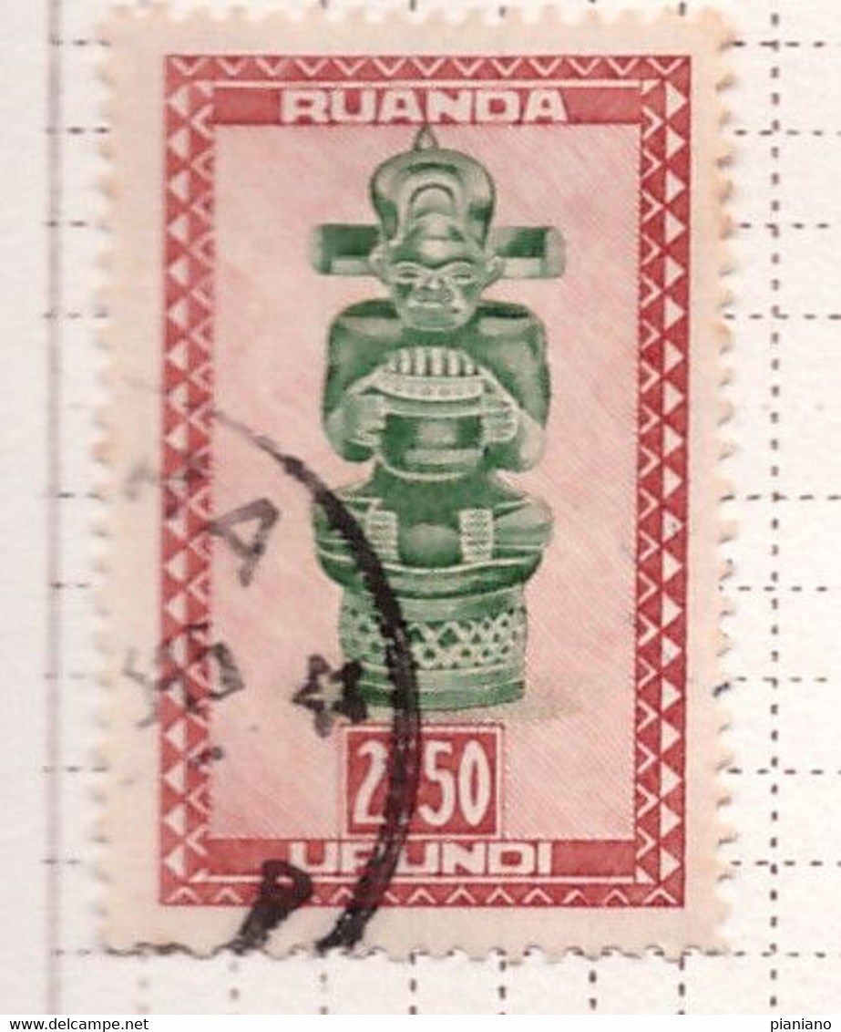 PIA - RUANDA  - 1948-51 : Arte Indigena - (Yv 165) - Gebruikt