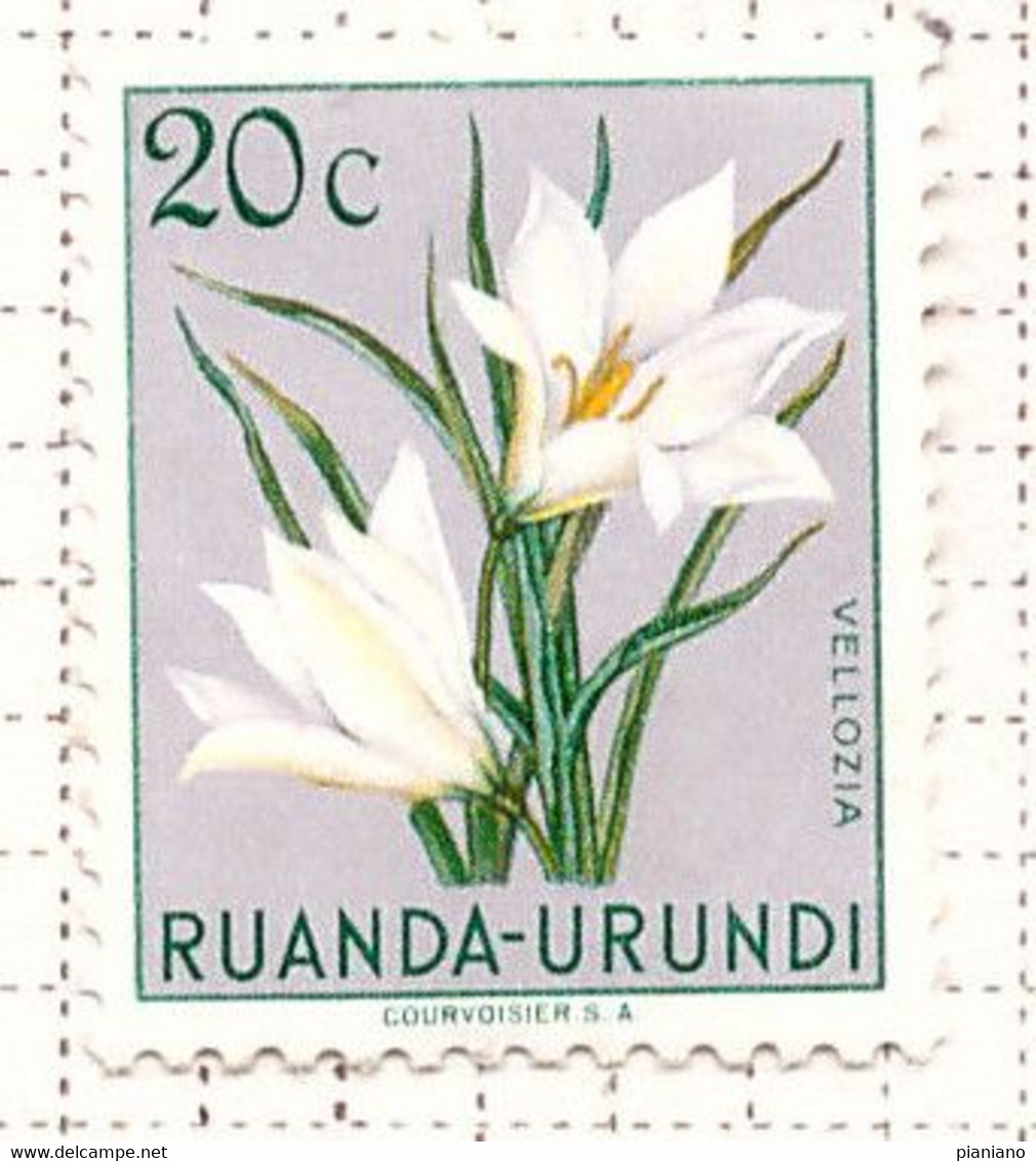 PIA - RUANDA  - 1953 : Fiori Diversi  - (Yv 179) - Used Stamps