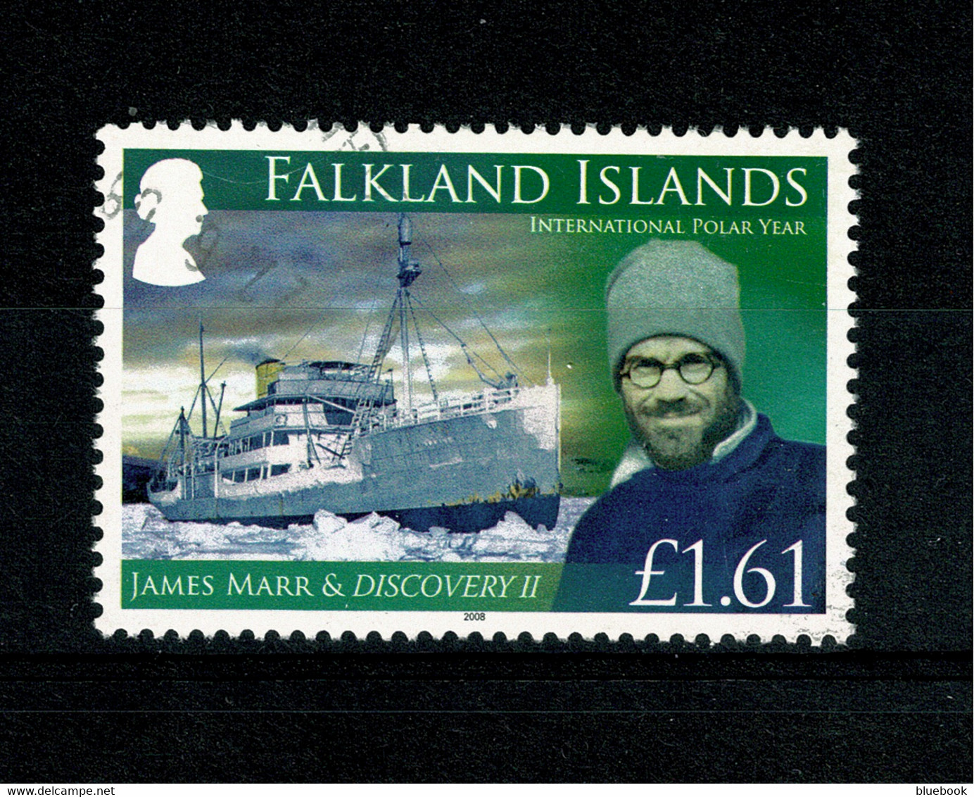 Ref 1400 - 2000 Falkland Islands  - £1.61 Fine Used Stamp - SG  1091 James Marr & Discovery II - Cat £7.50 + - Falkland Islands