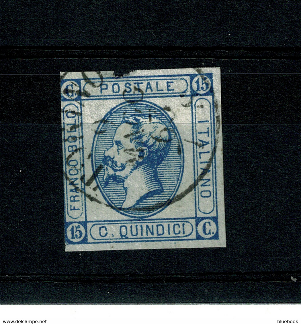 Ref 1400 - 1863 Italy - 15c Blue - Fine Used Stamp - SG 6a - Usati