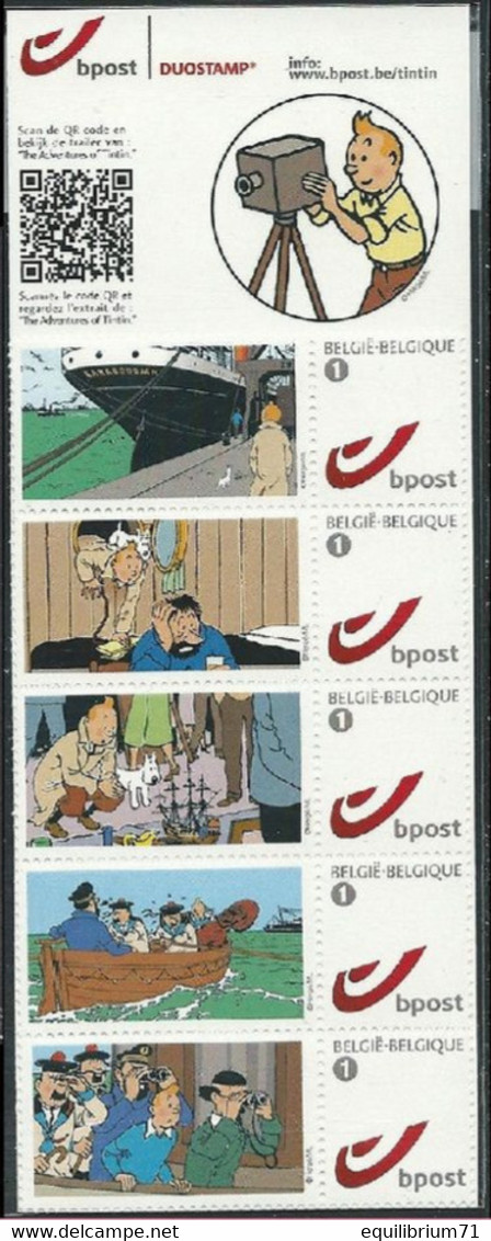 DUOSTAMP** / MYSTAMP**-  Tintin / Kuifje / Tim - Marine / (Hergé) - Philabédés